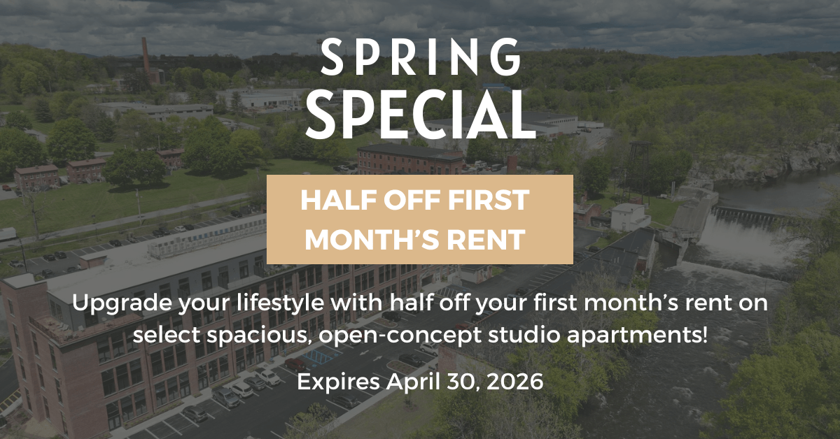 Spring Special | Half off first month's rent on select studio apartments | Expires April 30,2026